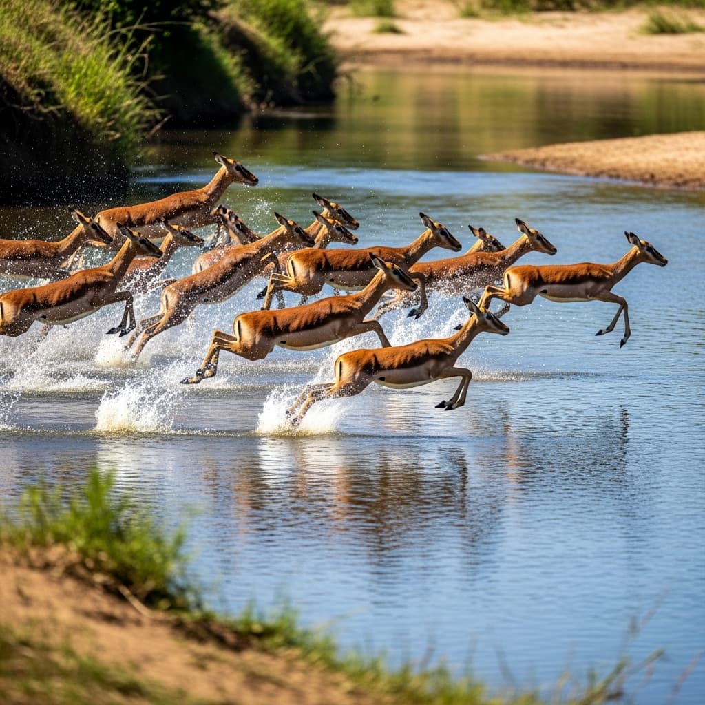 Luxury Safari Lodge at Sunset